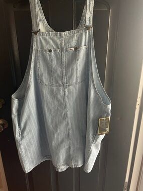Lee Light Blue Denim Pinafore Dress
